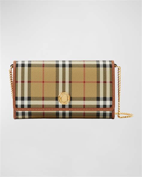 burberry hannah|Burberry Hannah Check Flap Wallet on Chain .